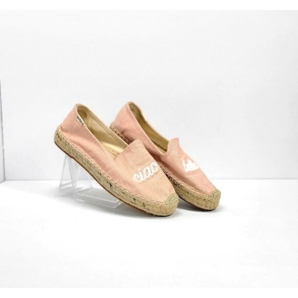 SOLUDOS Ciao Bella Pink Espadrilles Womens Shoes Size 8 Canvas Slip-On Casual - Picture 1 of 8